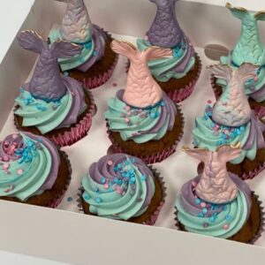 Themen Cup Cakes mit Meerjungfrauen-Dekoration